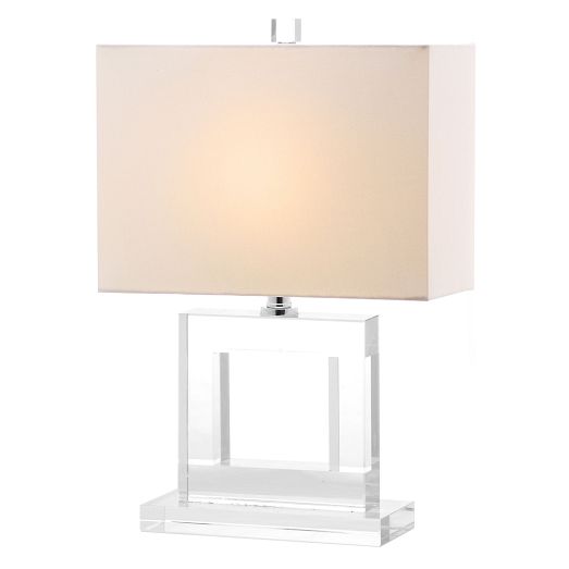 glass square table lamp