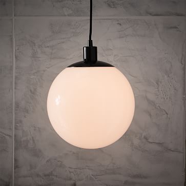 west elm milk glass pendant