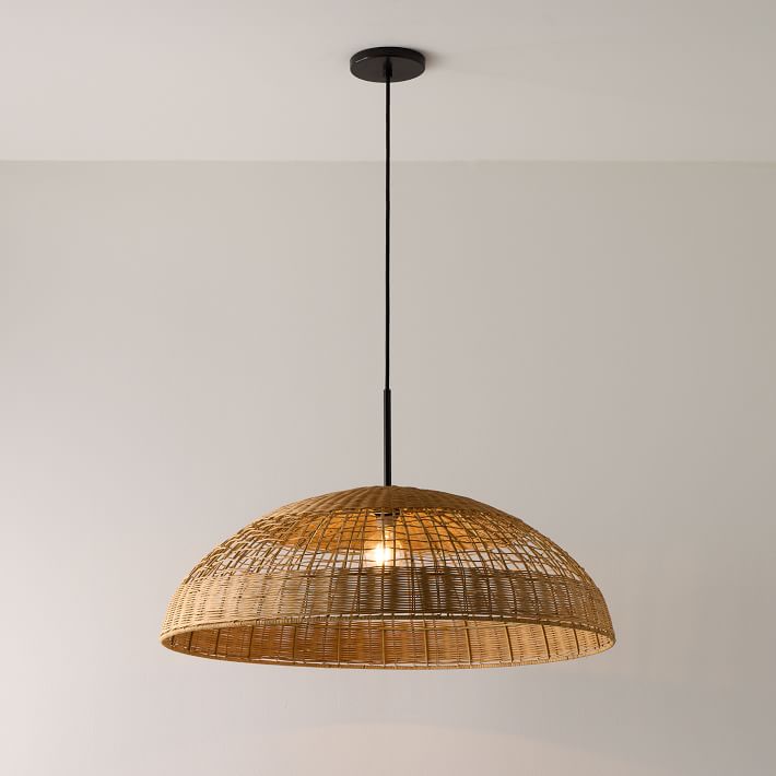 west elm woven pendant