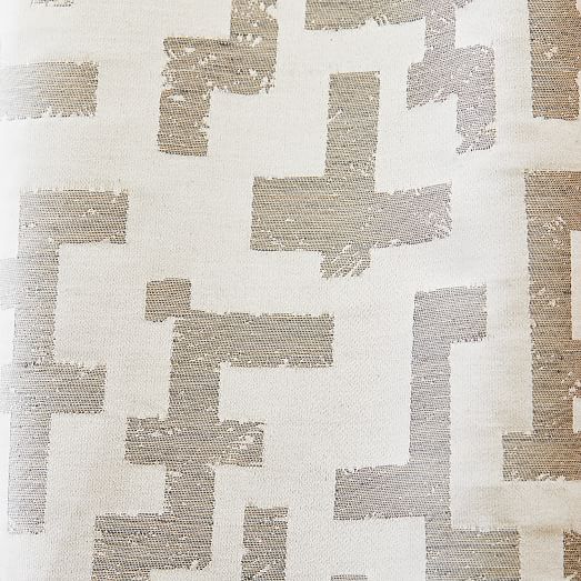 Maze Jacquard Curtain - Natural | West Elm