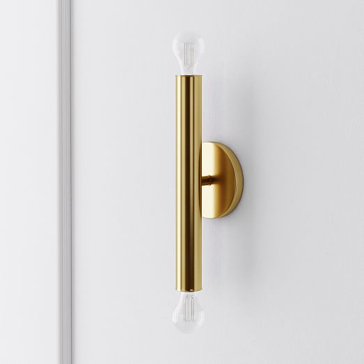 west elm gold sconce