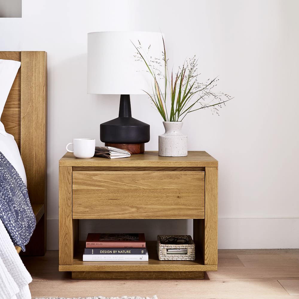 natural oak night stand