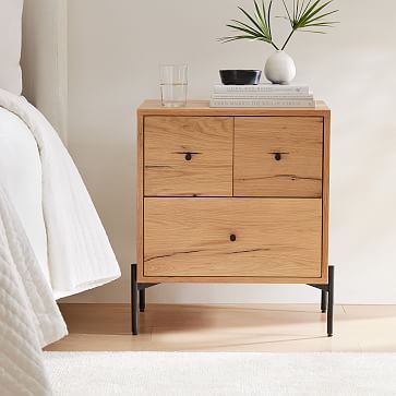 oak nightstand with drawer