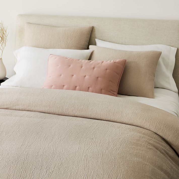 Silky TENCEL™ & Cotton Matelasse Duvet Cover West Elm