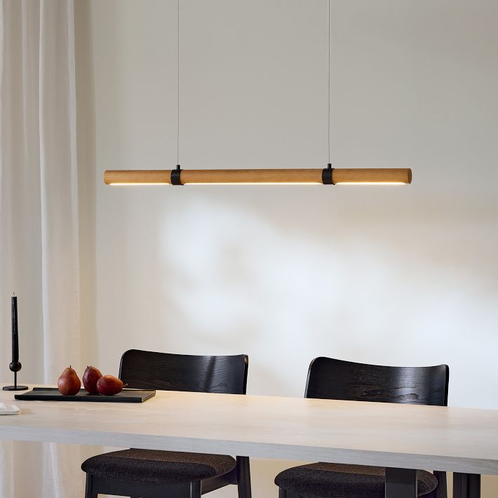 linear wood led pendant west elm