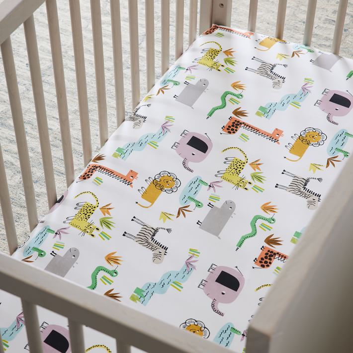 Organic Super Safari Crib Fitted Sheet West Elm