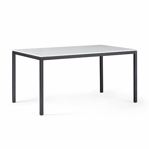 west elm box frame dining table marble