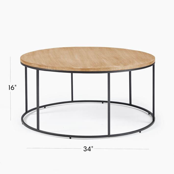 west elm streamline round coffee table