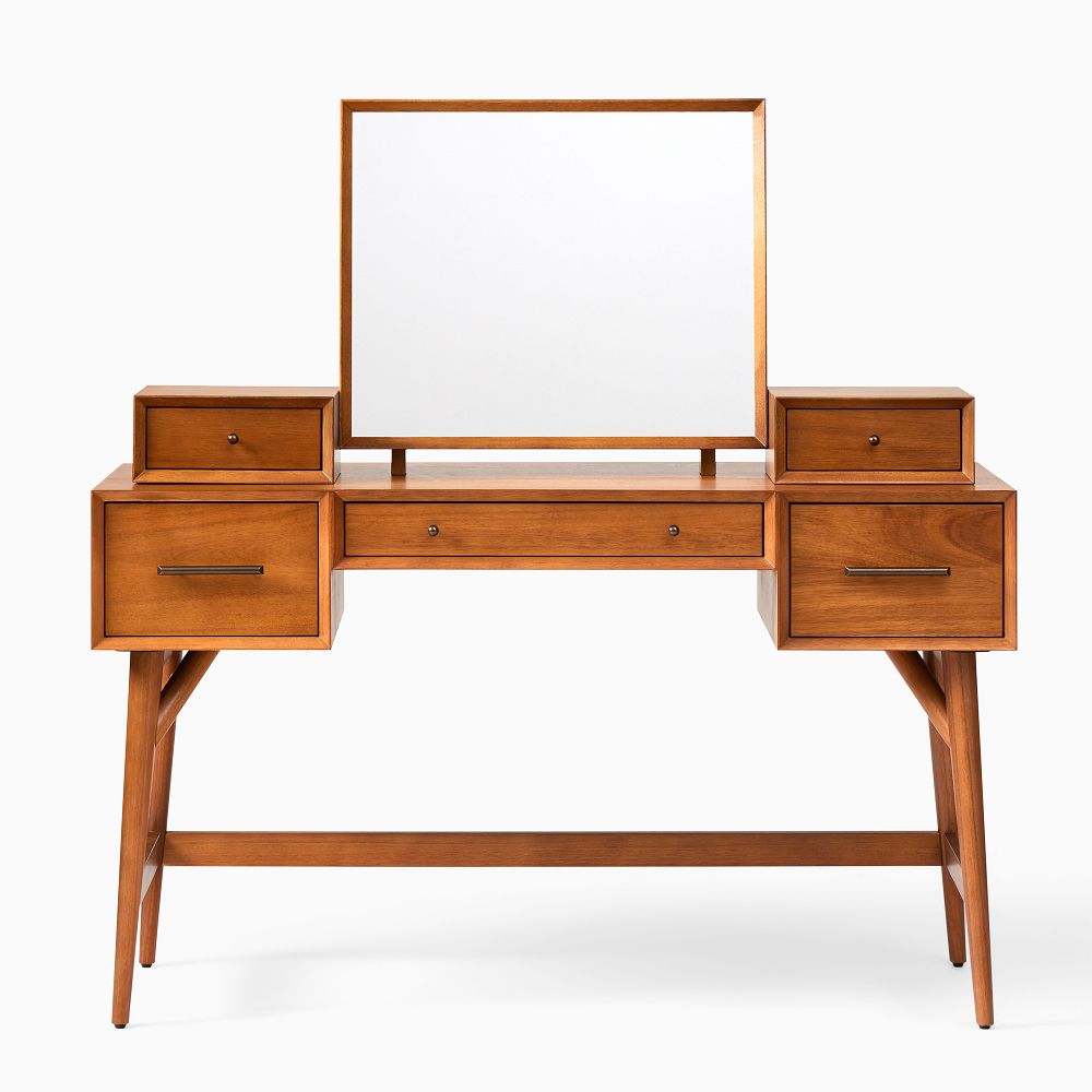 Mid-Century Vanity Desk Set (52") | West Elm