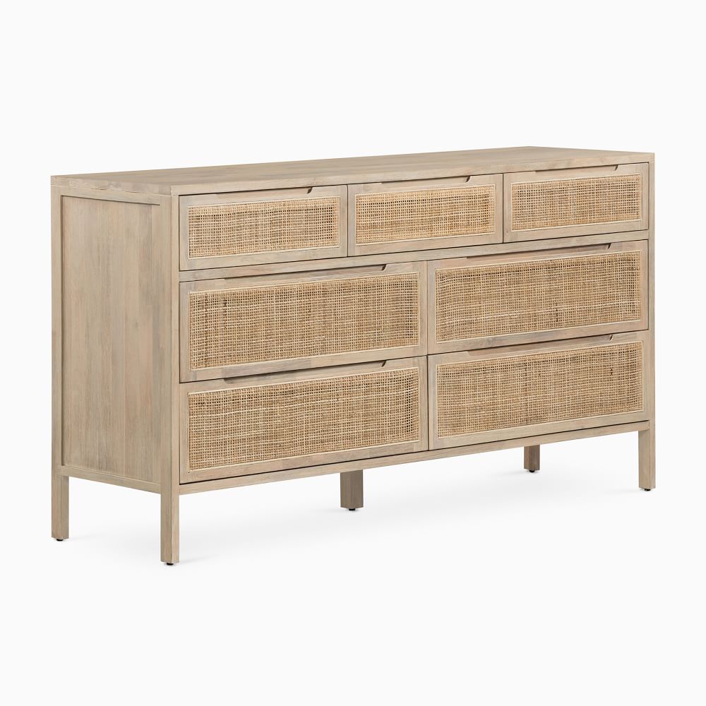 Modern Rattan 7Drawer Dresser (60") West Elm