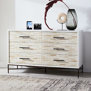 Wood Tiled 6-Drawer Dresser (54") West Elm