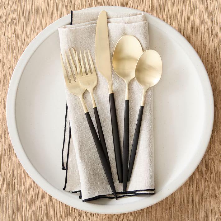 Gaze Satin Stainless Steel Flatware Sets West Elm