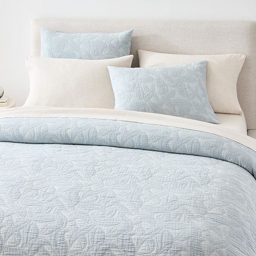 Dreamy Gauze Cotton Iris Quilt & Shams West Elm