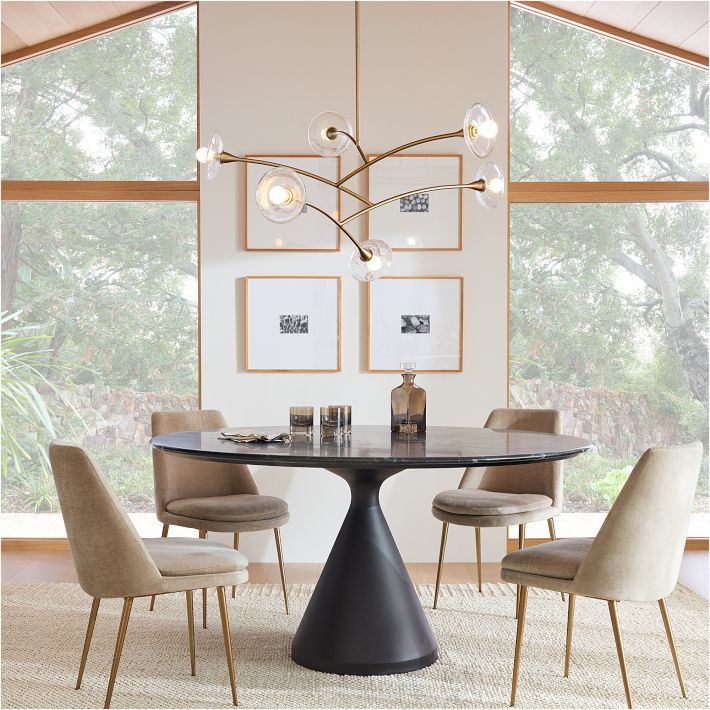 west elm round marble dining table