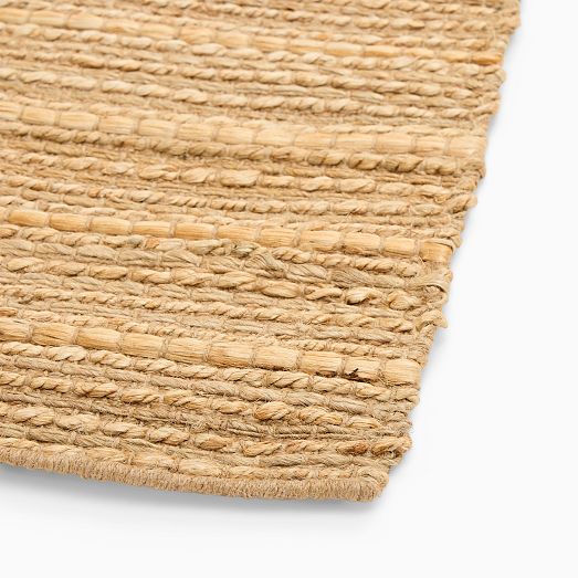 Textured Stripe Jute Rug West Elm