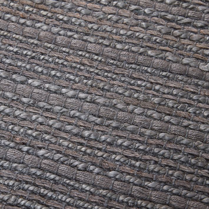 Textured Stripe Jute Rug West Elm