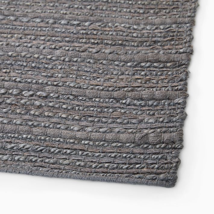 Textured Stripe Jute Rug West Elm