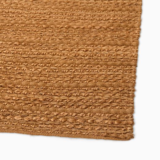 Textured Stripe Jute Rug West Elm