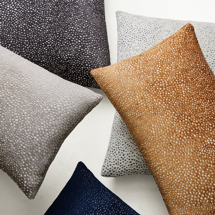 Dotted Chenille Jacquard Pillow Covers West Elm