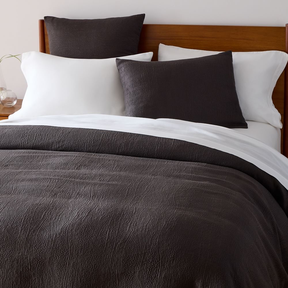 Silky TENCEL™ & Cotton Matelasse Duvet Cover & Shams West Elm