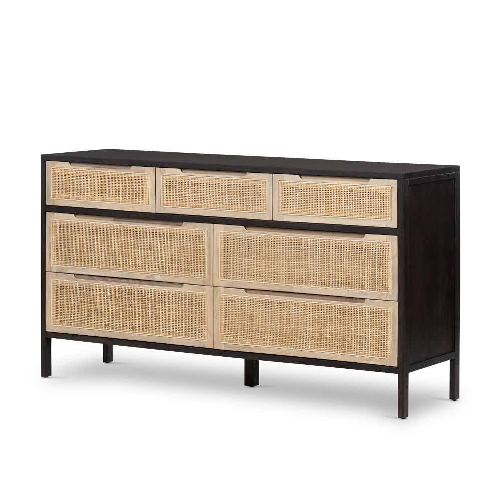 Modern Rattan 7Drawer Dresser (60") West Elm