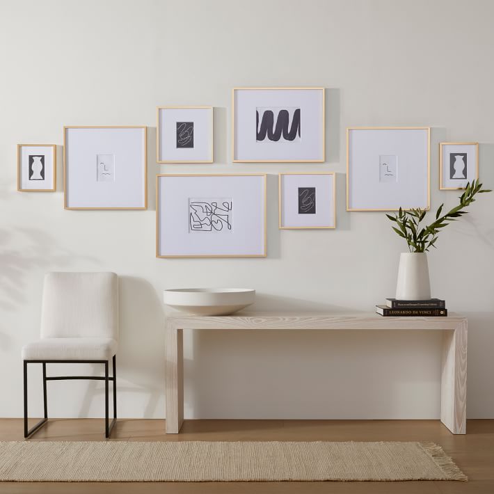 The Long Hallway Organic Gallery Frames Set (Set of 8) | West Elm