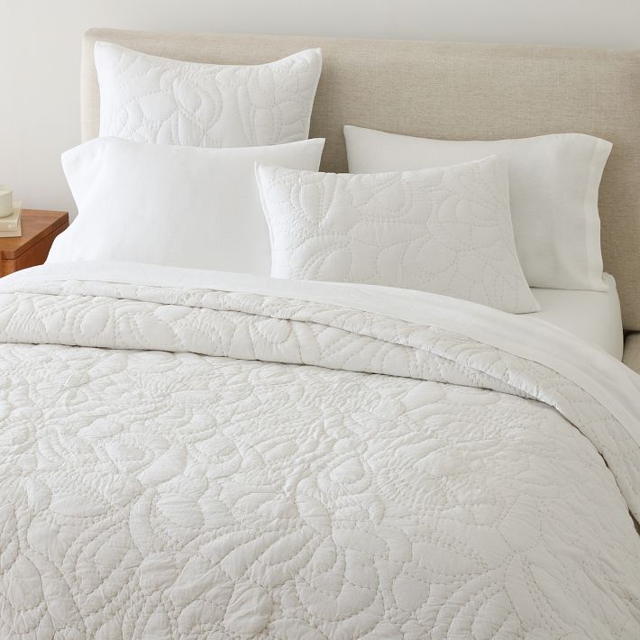 Airy Cotton Voile Bloom Quilt & Shams | West Elm