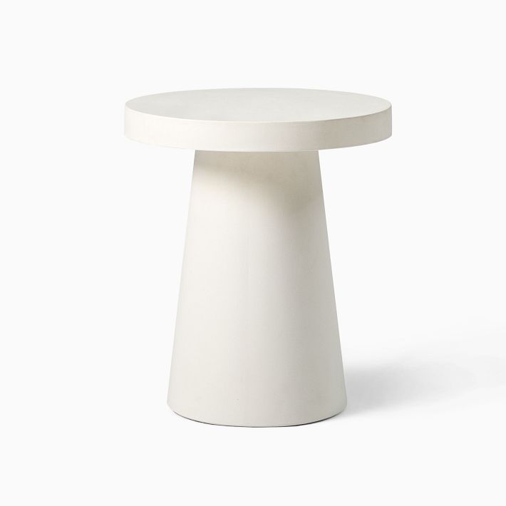 west elm concrete pedestal side table