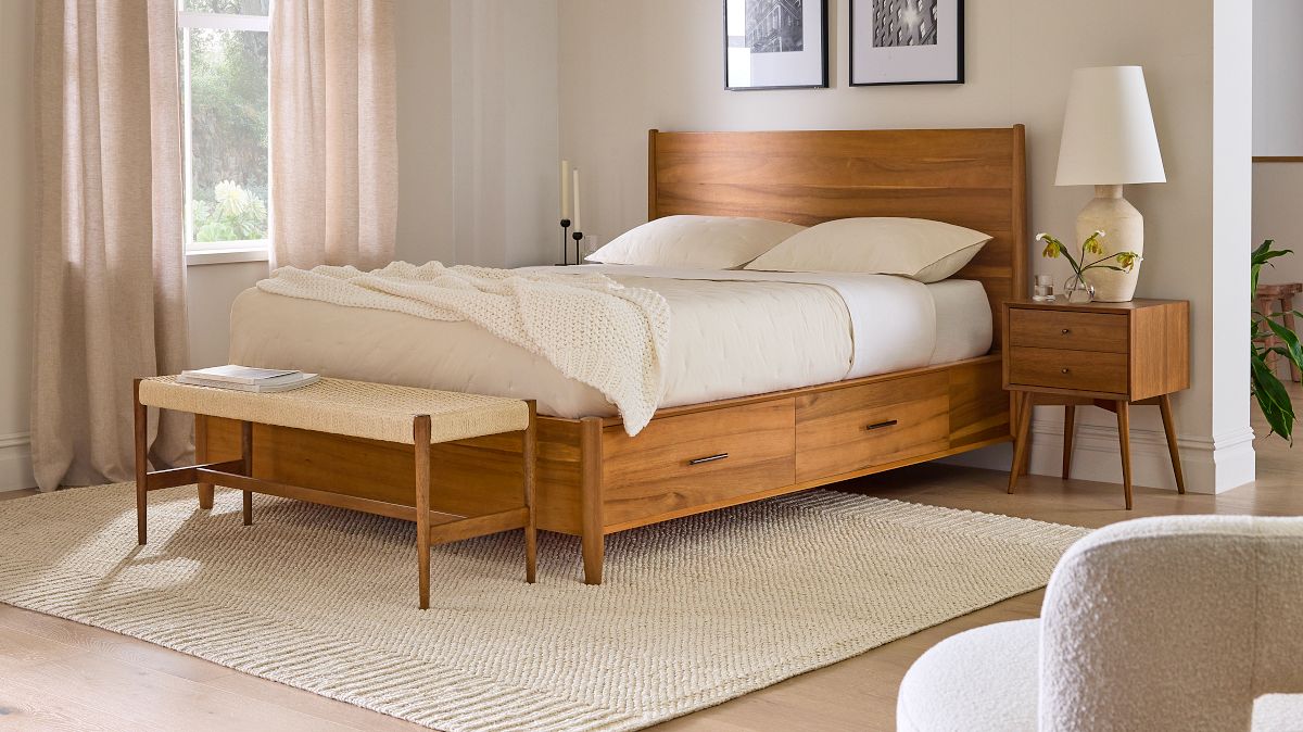 Mid-Century Storage Bed | West Elm