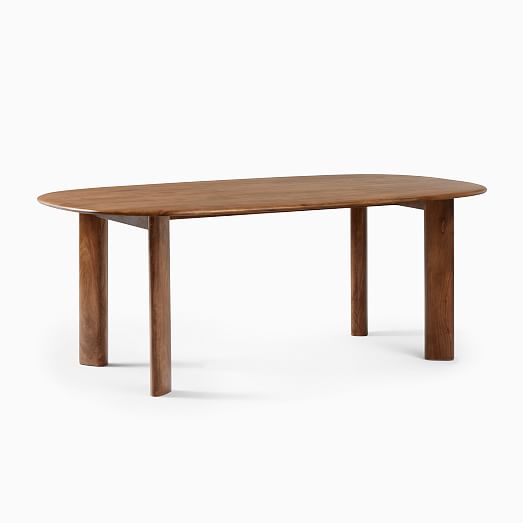 solid wood oval table