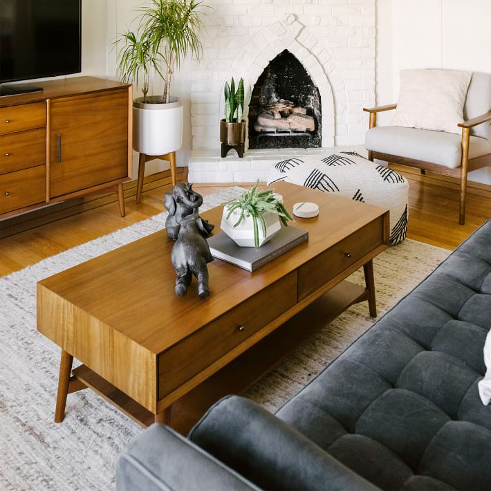 Mid-Century Storage Coffee Table | Modern Living Room Furniture | West Elm