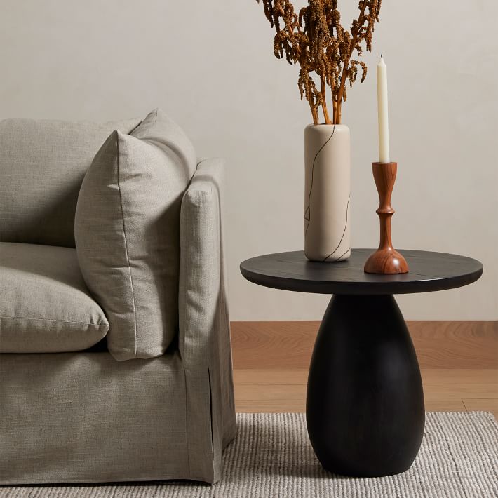 Orb Base Tall Side Table (21.75