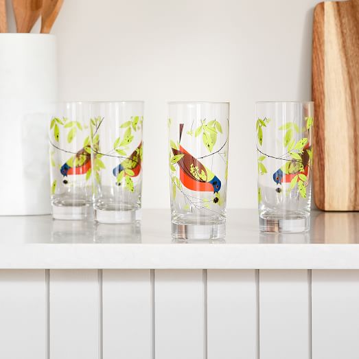 patterned drinking glasses