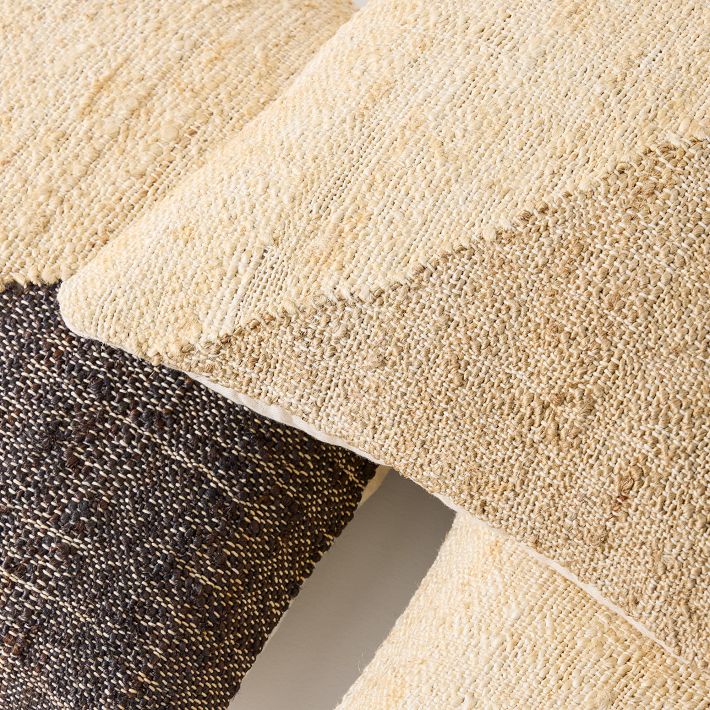 Colorblock Jute Pillow Cover West Elm