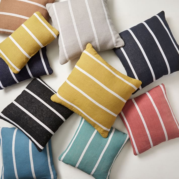 Simple Stripe Indoor/Outdoor Pillow West Elm