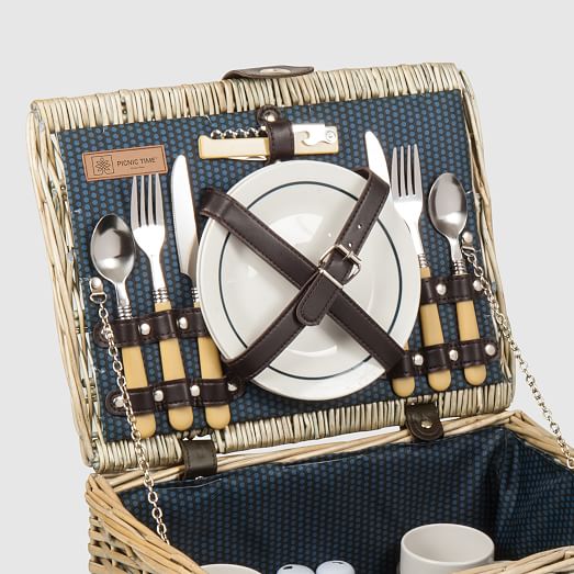 Woven Picnic Basket (14 Piece Set) West Elm