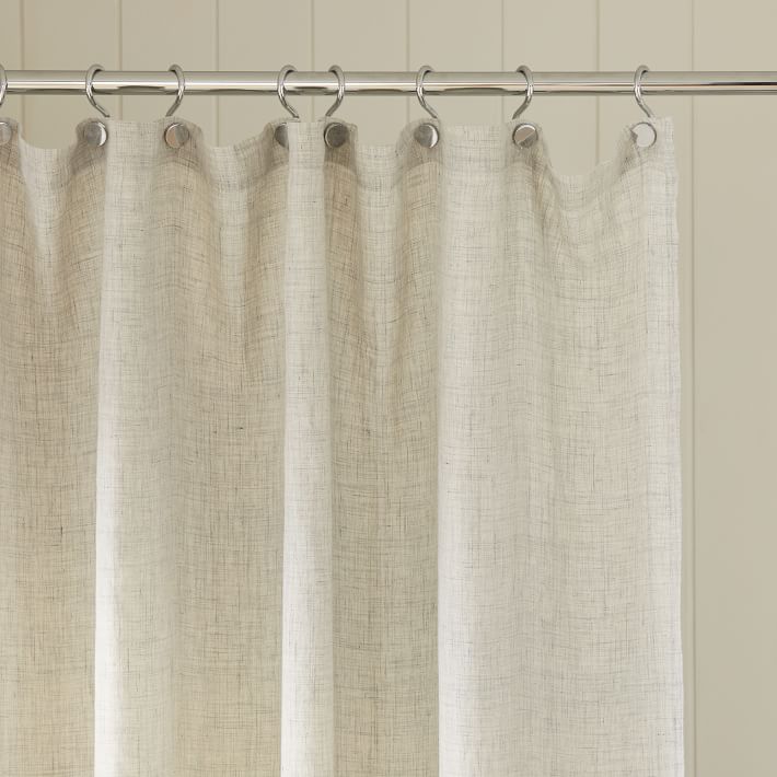 European Flax Linen Shower Curtain West Elm