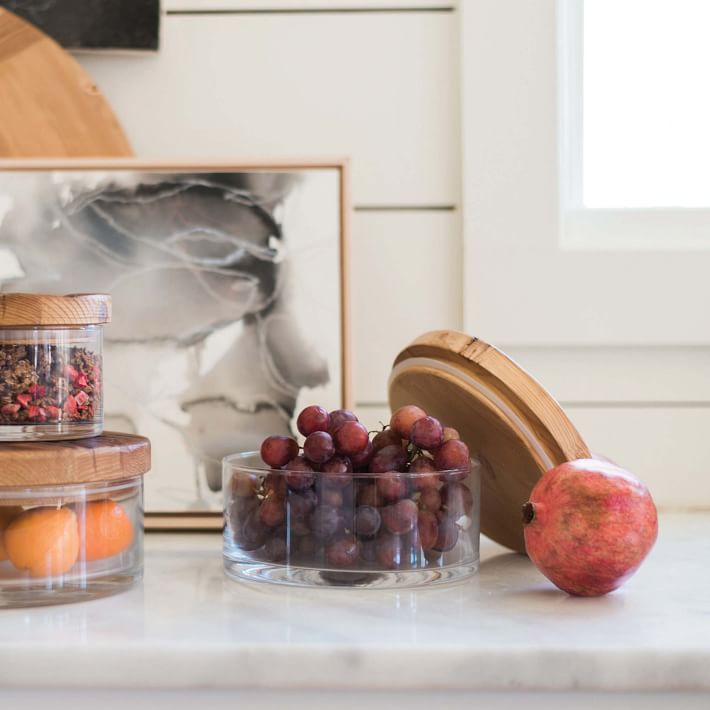 Classic Natural Wood Top Canisters | West Elm