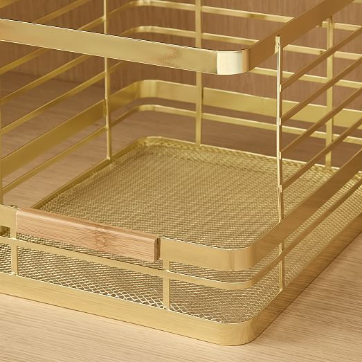 mDesign Metal Stacking Baskets Set of 2 West Elm