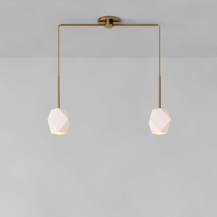 west elm brass pendant light