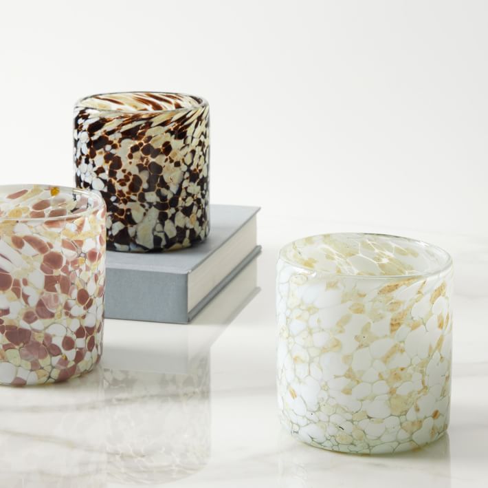 Speckled Mexican Glass Votives West Elm
