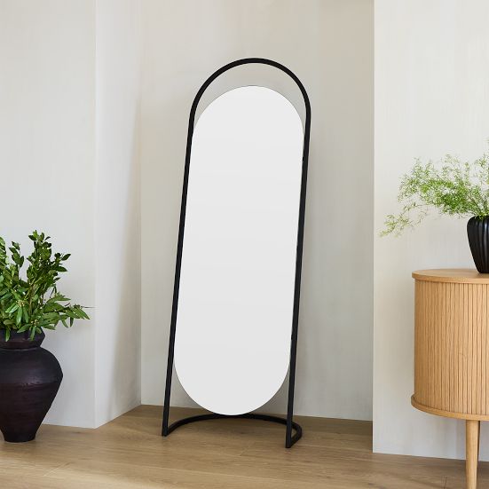 Folded Ellipse Metal Standing Mirror 22'W x 65.7"H West Elm