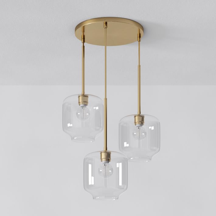 west elm brass pendant light