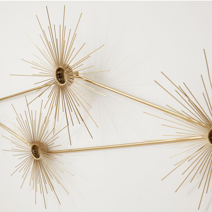 Brass Starburst Dimensional Wall Art by Diego Olivero | West Elm