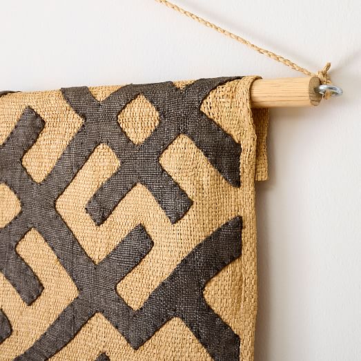 Woven Kuba Cloth Hanging Wall Art | West Elm