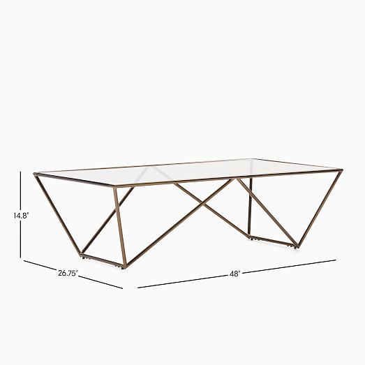 emerald cut coffee table