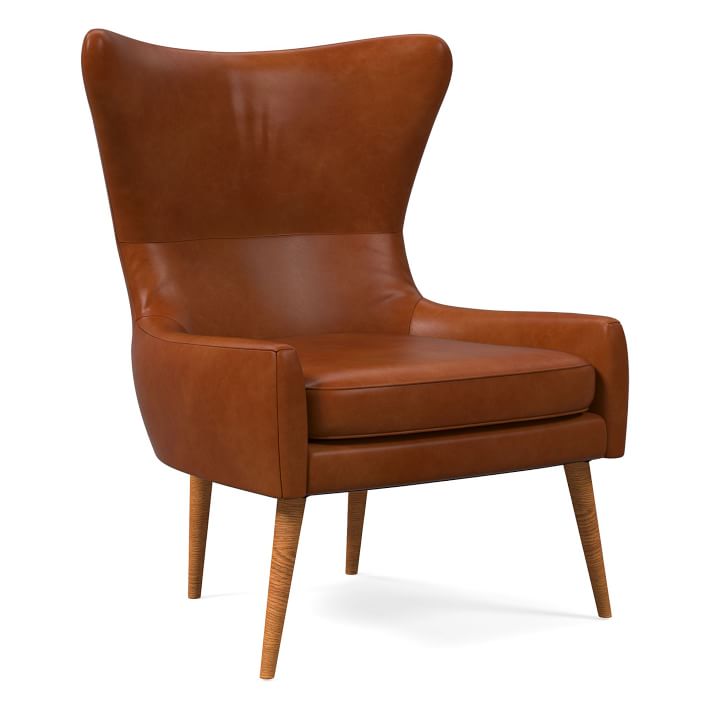 Erik Leather Wing Chair West Elm