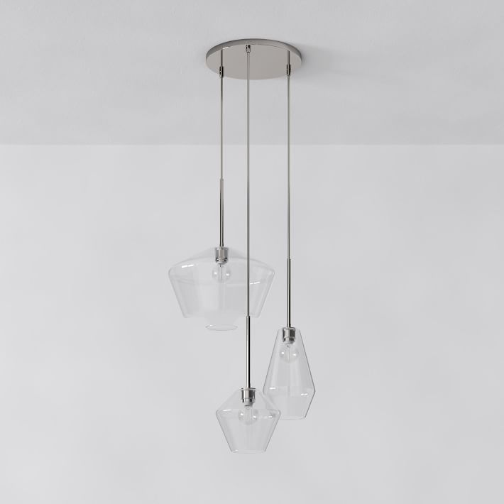 west elm glass link chandelier