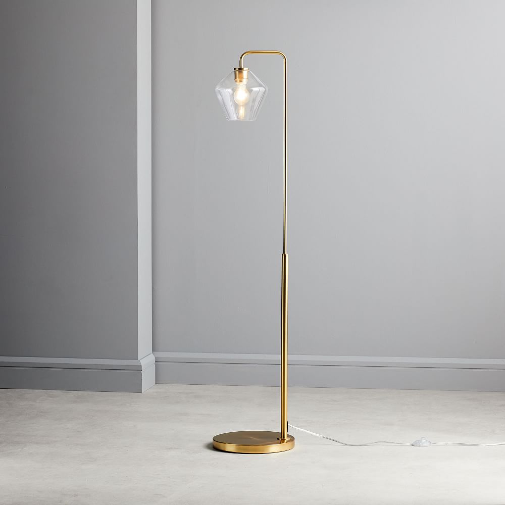Sculptural Glass Geo Floor Lamp (58")