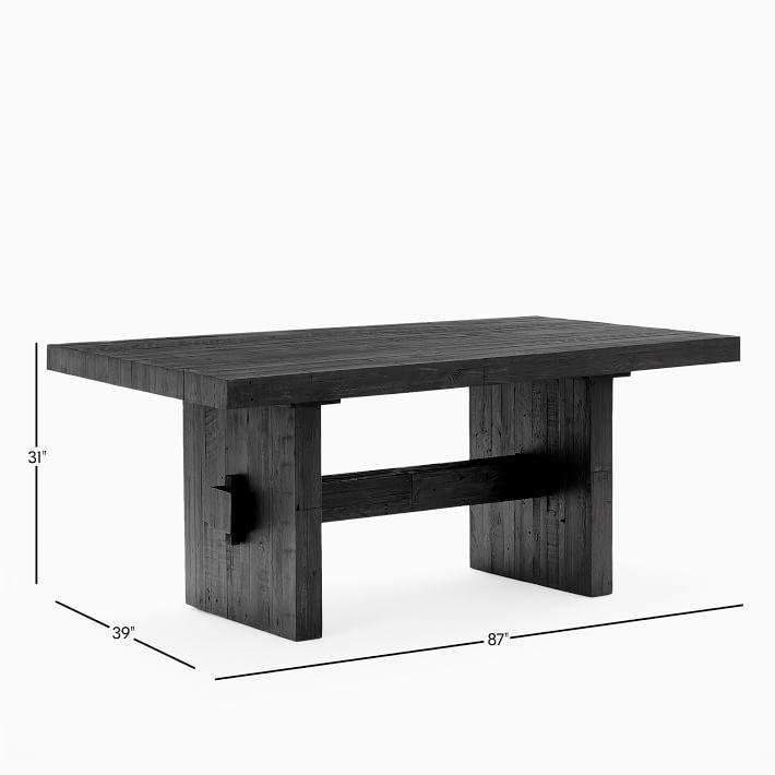 Emmerson® Reclaimed Wood Dining Bench Stone Gray West Elm